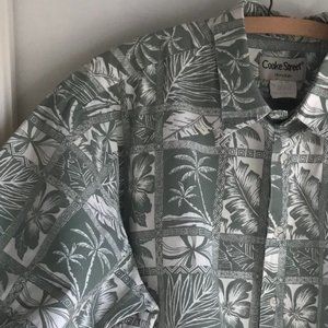 Cooke Street Sage Green Hawaiian Shirt 100% Cotton Mens 2XL